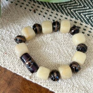 Milky quartz Real crystal bracelet milky quartz and amethyst